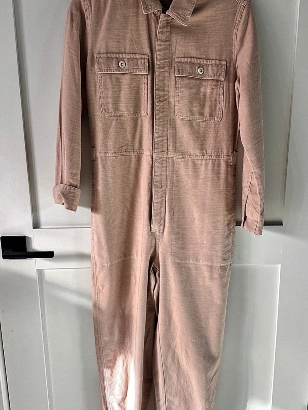 Madewell Zip-Front Coverall Jumpsuit Pink Small